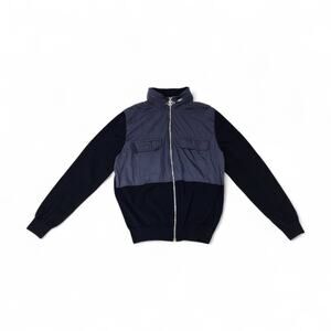 Louis Vuitton LV Full-Zip Hooded Jacket Navy Blue XL - Preowned